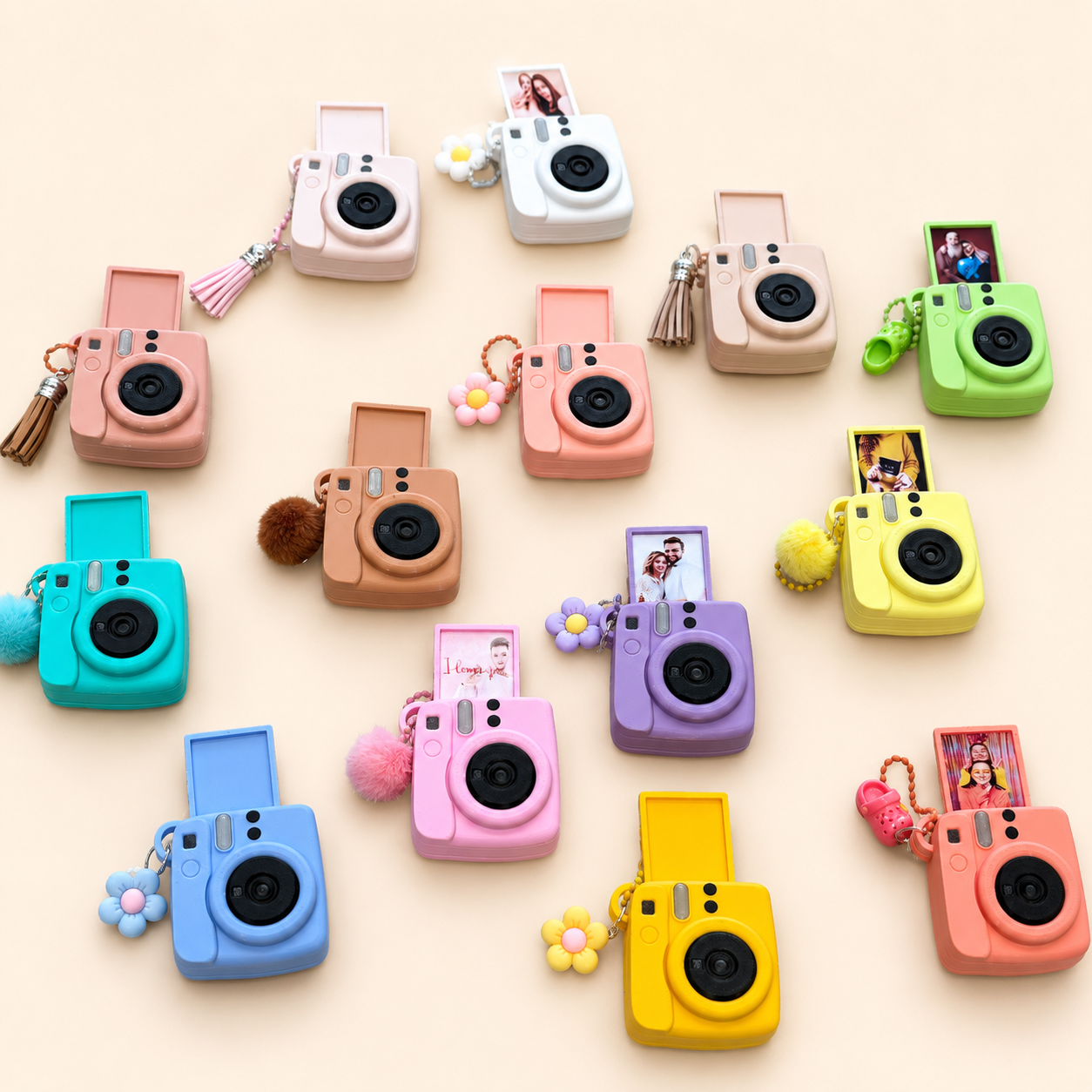Porte-clés mini-appareil photo personnalisé avec photo personnalisée