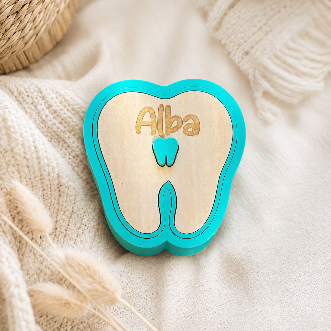 Boite à dents de lait de couleur