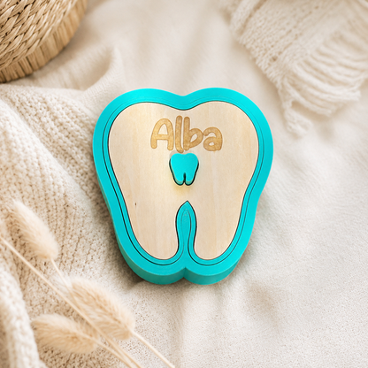 Boite à dents de lait de couleur
