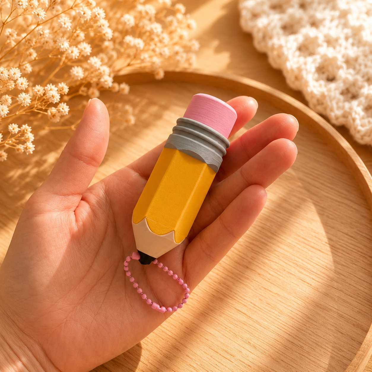 Porte-clés Clicker Crayon – Collection Fin d’Année Scolaire
