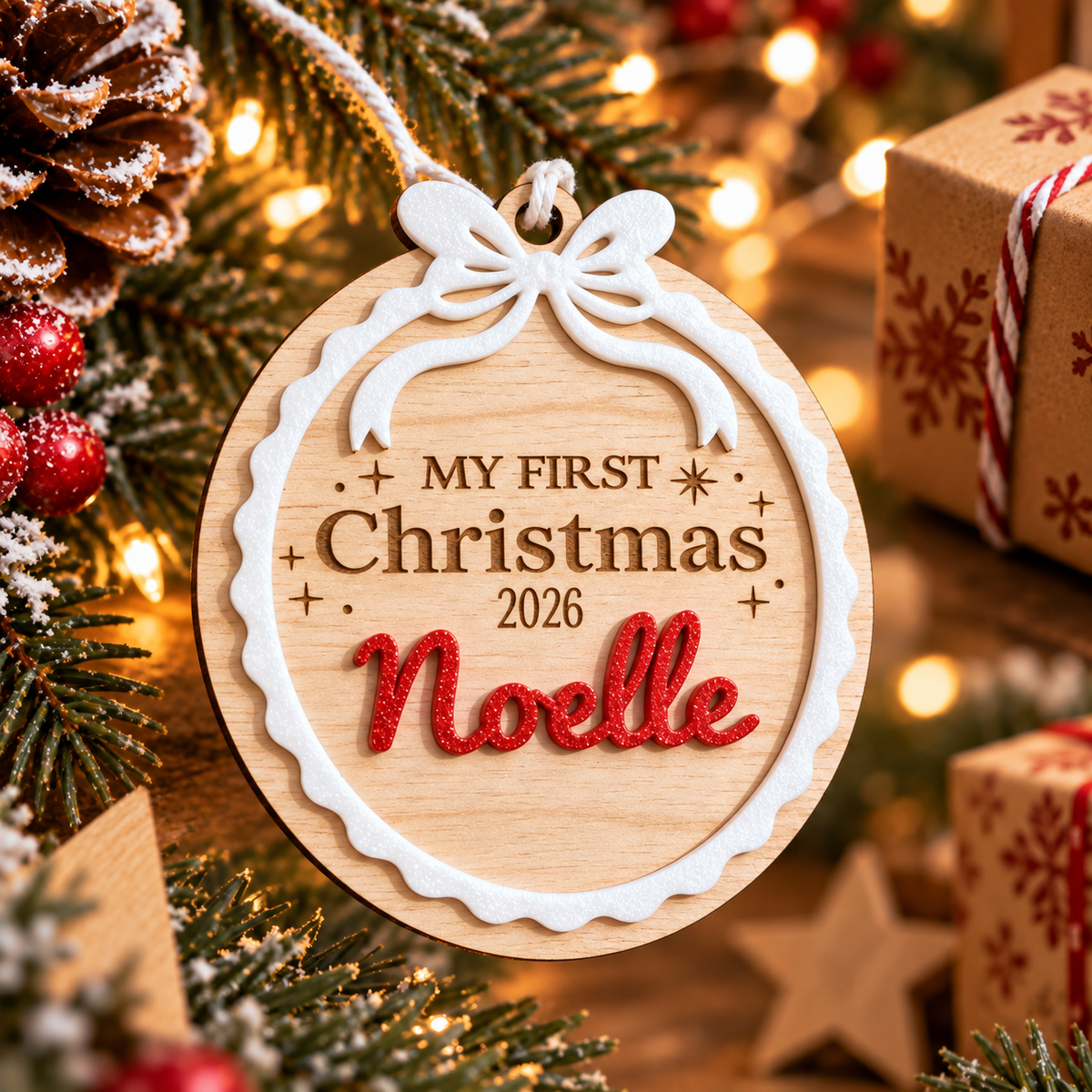 Suspension « Mon Premier Noël »  2026 personnalisable