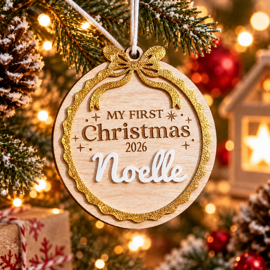 Suspension « Mon Premier Noël »  2026 personnalisable