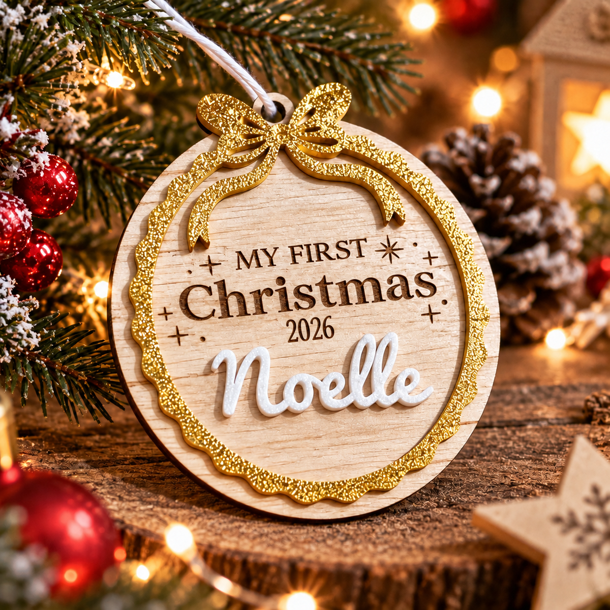 Suspension « Mon Premier Noël »  2026 personnalisable