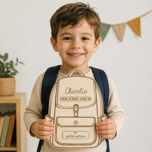 Pancarte de rentrée scolaire personnalisée