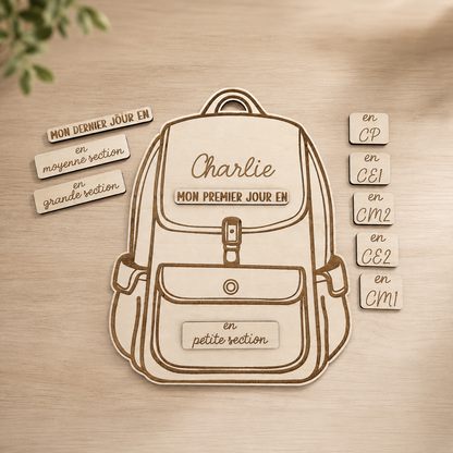 Pancarte de rentrée scolaire personnalisée