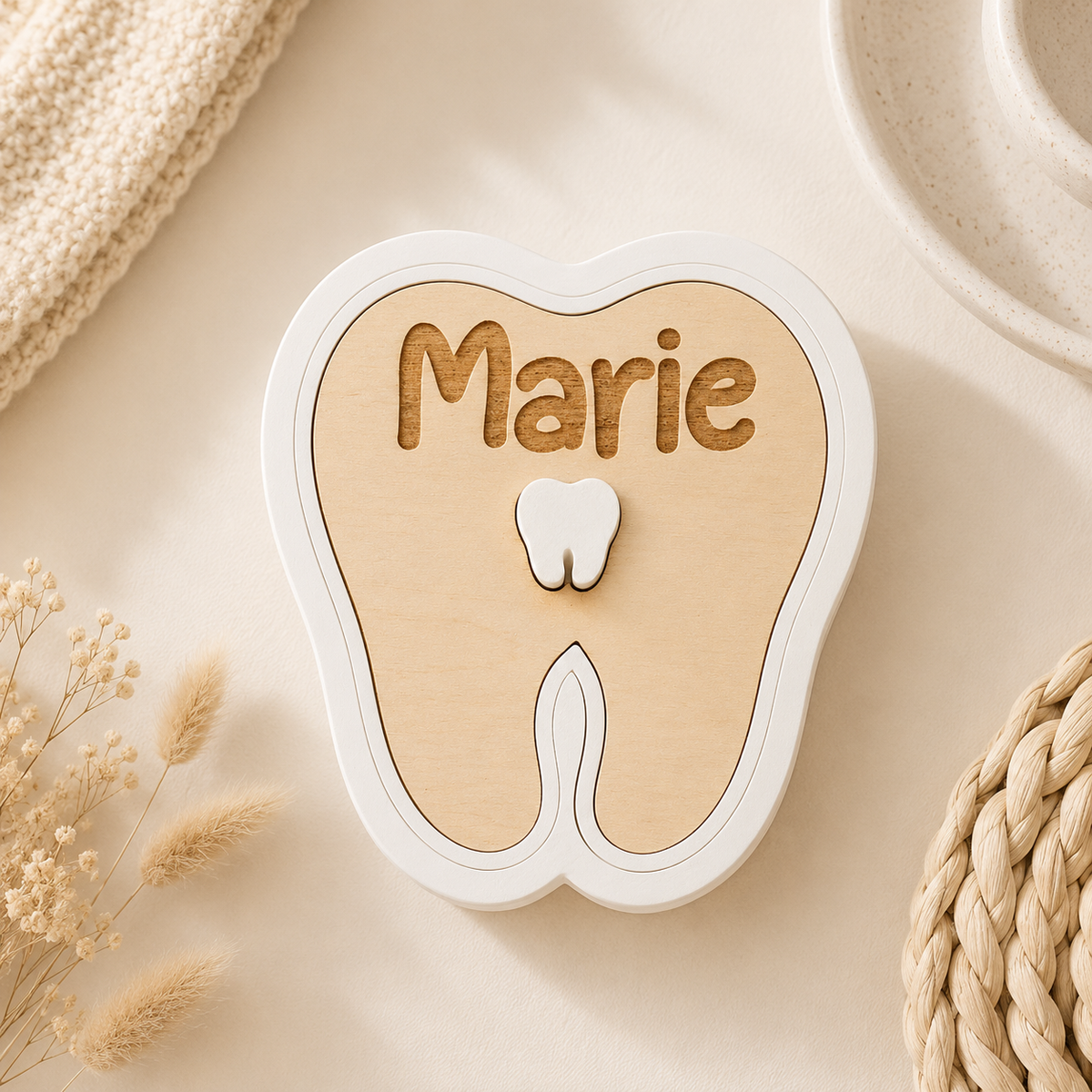 Boite à dents de lait de couleur