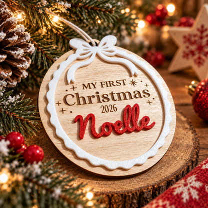 Suspension « Mon Premier Noël »  2026 personnalisable