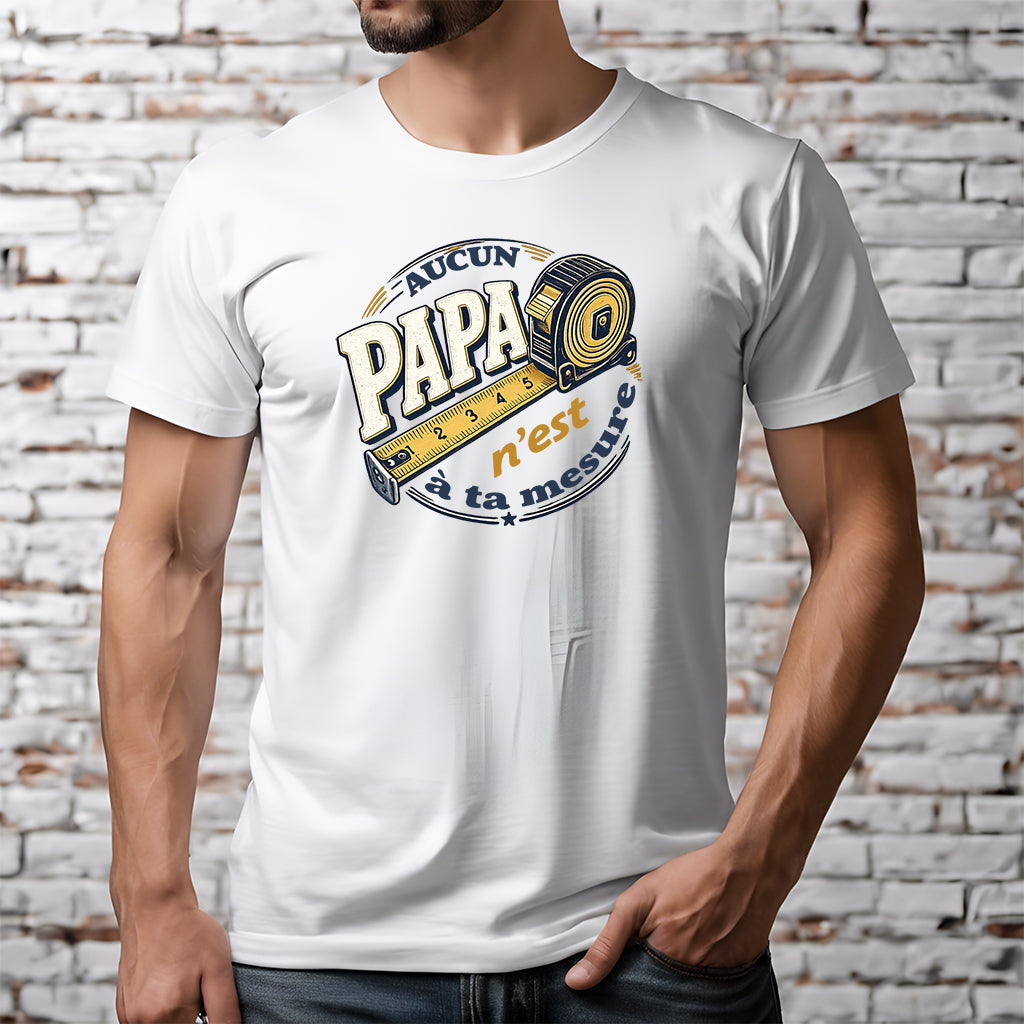 T-shirt Homme « Aucun Papa n'est à ta mesure »