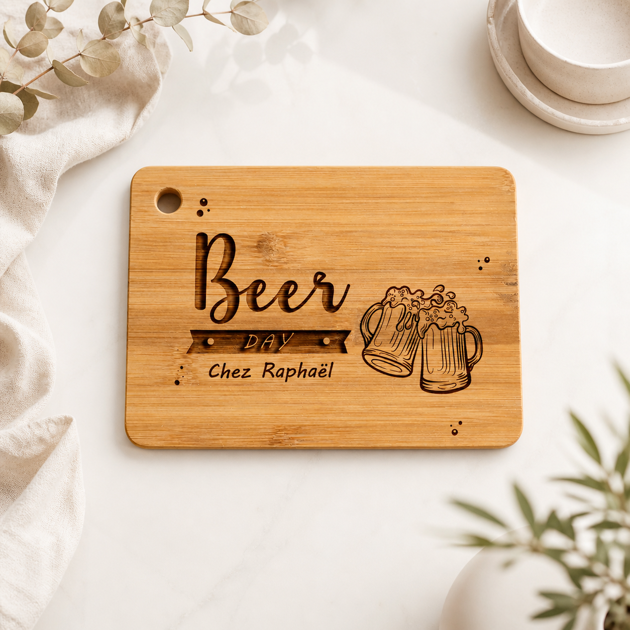 Plateau à apéro "Beer Day" à personnaliser