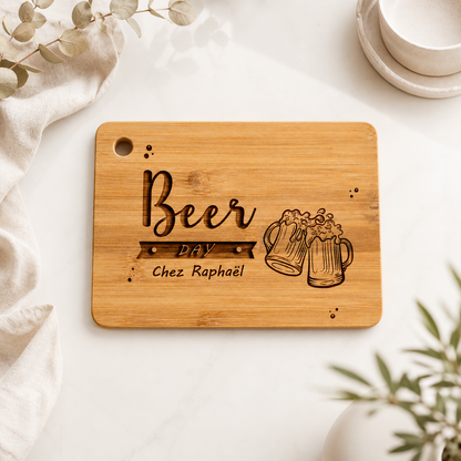 Plateau à apéro "Beer Day" à personnaliser