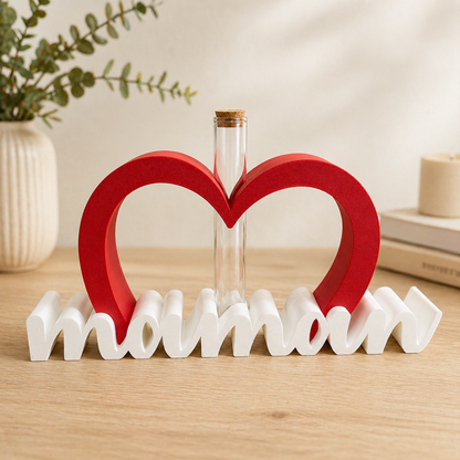 Décoration Maman Cœur avec Soliflore
