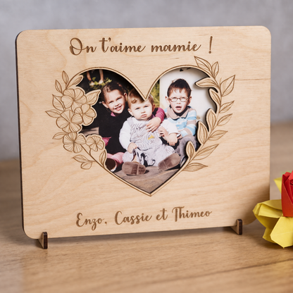 Cadre photo "on t'aime mamie"