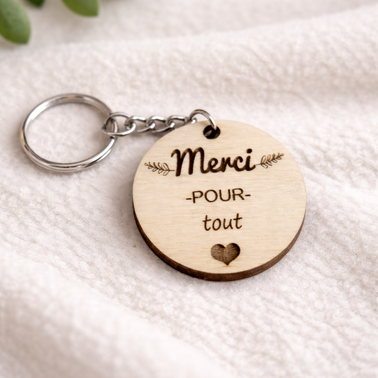 Porte clé "Merci pour tout"