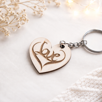 Porte clé Coeur "Je t'aime depuis"