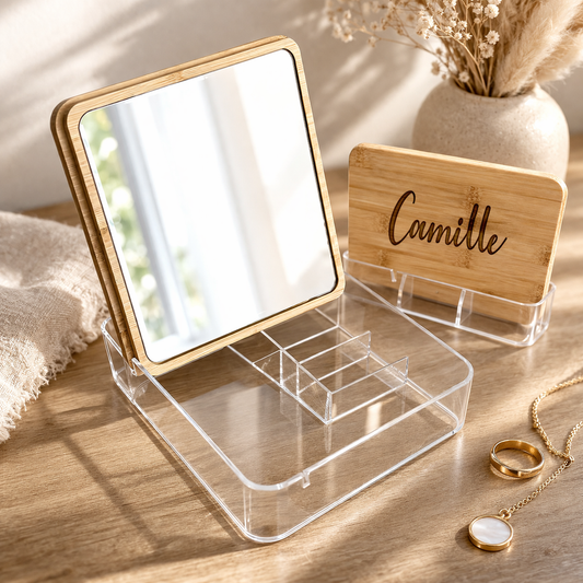 Boîte à bijoux / maquillage à personnalisée avec prénom