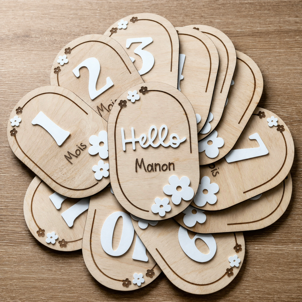 Carte étape "Marguerite" personnalisable