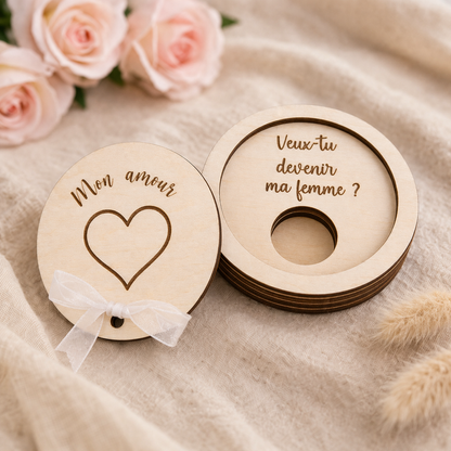 Boite demande en mariage "coeur"