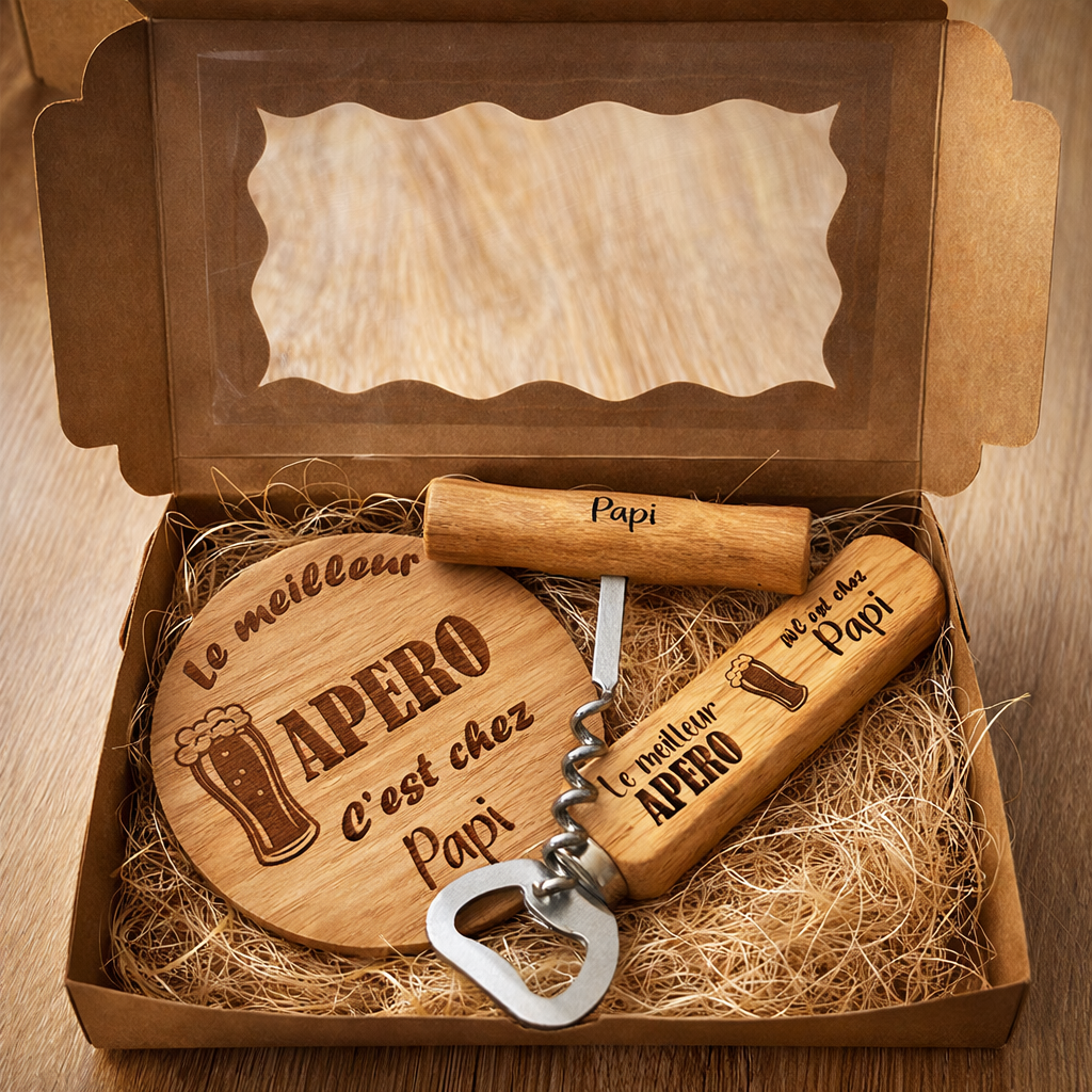 Coffret cadeau apéro "Le meilleur apéro c'est chez..."