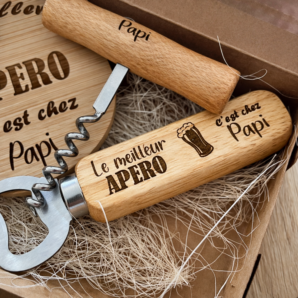 Coffret cadeau apéro "Le meilleur apéro c'est chez..."