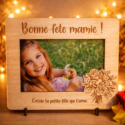 Cadre photo "bonne fête mamie"