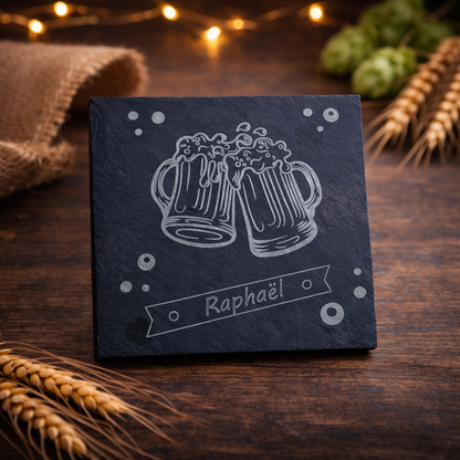 Sous verres en ardoise personnalisables
