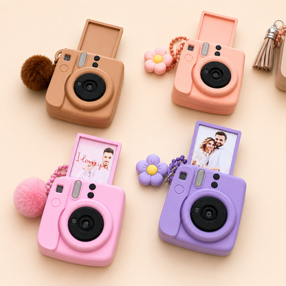 Porte-clés mini-appareil photo personnalisé avec photo personnalisée