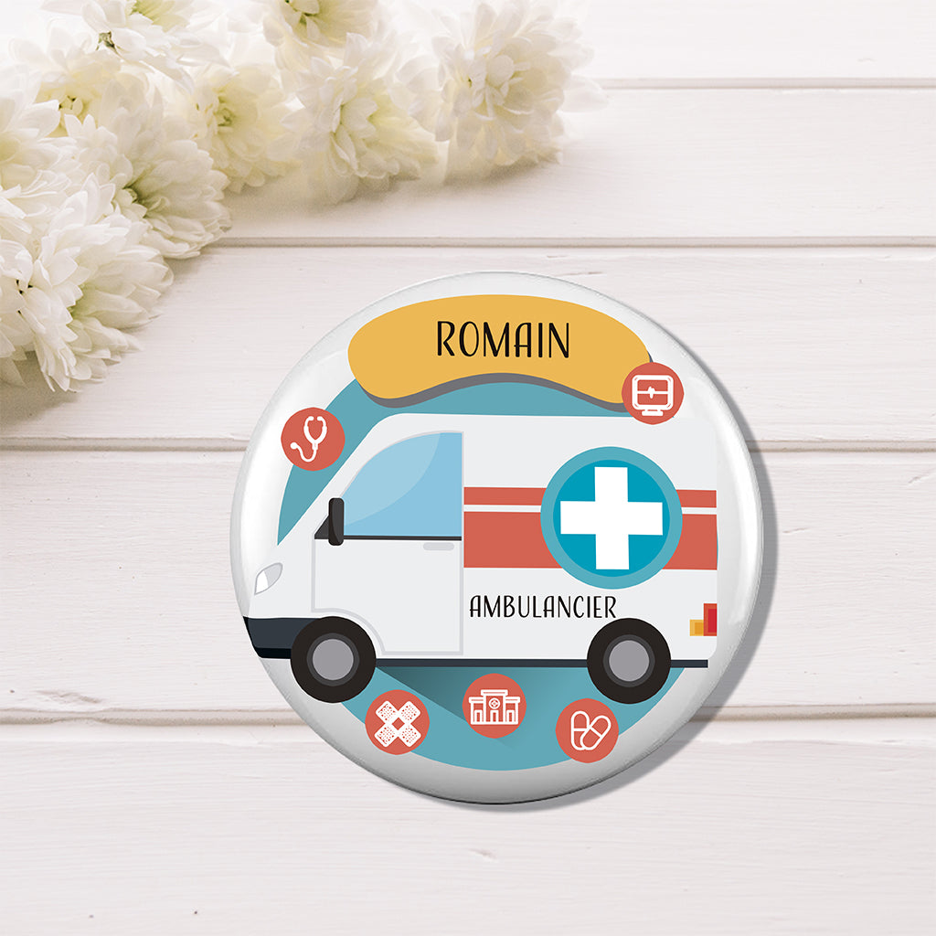 Badge ambulance personnalisable