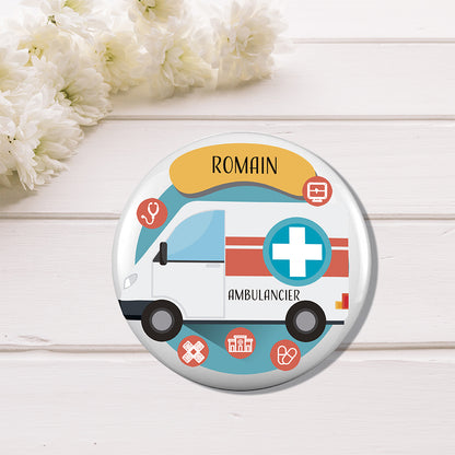 Badge ambulance personnalisable