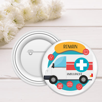 Badge ambulance personnalisable
