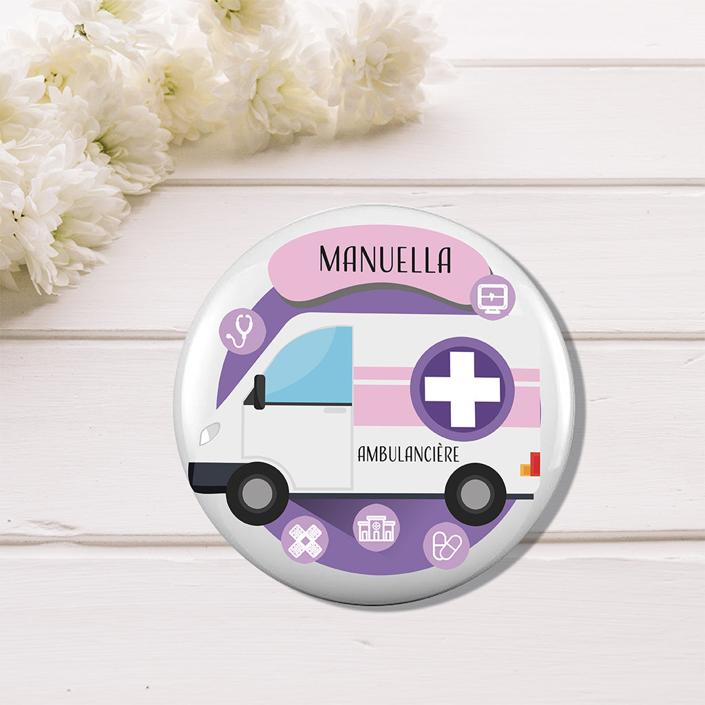 Badge ambulance personnalisable