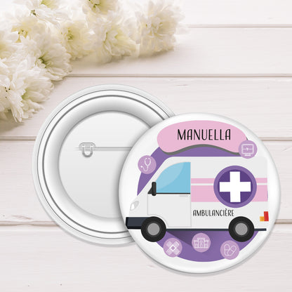 Badge ambulance personnalisable