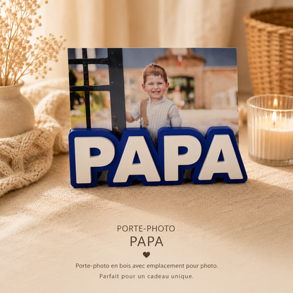 Porte-photo magnétique PAPA – Bleu & Blanc