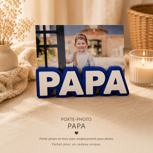 Porte-photo magnétique PAPA – Bleu & Blanc