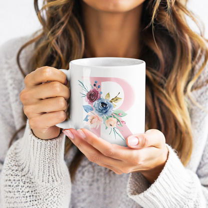 Mug Lettre Fleurie